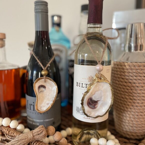 Oyster Shell Ornament / Wine Bottle Topper - Picture 5 of 7